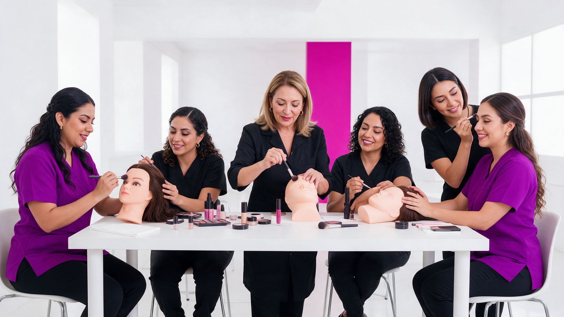 Profesionales Lady D en una sesión de capacitación